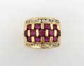 A Yellow Gold Ruby and Diamond Ring