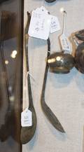 Two Chinese Metal Spoons