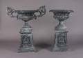 A Pair of Victorian Cast Iron Urns