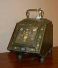 A Victorian Tole Painted Coal Scuttle