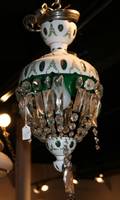 A Pair of Bohemian Cased Glass Fixtures