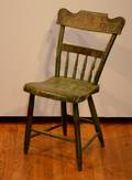 An American Green Painted Sidechair