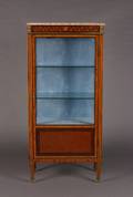 A Louis XVI Style Inlaid and Gilt Metal Mounted Vitrine