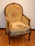 A Louis XV Style Needlepoint Upholstered Bergere