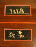 Two Pompeii Style Glass Paintings
