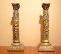 A Pair of Neoclassical Style Cast Plaster Candlesticks