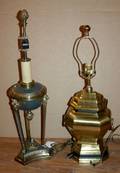 An Empire Style Brass Lamp