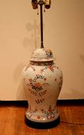 A Chinese Baluster Form Porcelain Vase and Cover