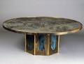 249 LA VERNE BRONZE AND PEWTER LOW TABLE