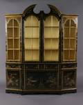 A Georgian Style Japanned Breakfront Cabinet