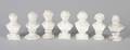 A Collection of Bisquit Porcelain Miniature Busts