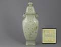 299 SUPERB TRANSLUCENT CELADON JADE VASE AND COVER