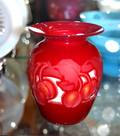 A Red Cameo Glass Vase