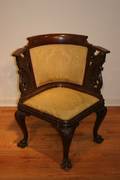 A Victorian Mahogany Corner Chair