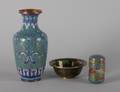 A Group of Three Chinese Cloisonne Articles