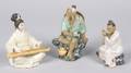 A Group of Three Chinese Mud Figures