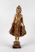 A Giltwood Figure of a Standing Buddha