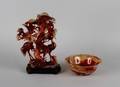 A Chinese Carved Agate Figural Group of Birds