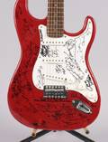 A Signed Guitar by Miscellaneous Legends of Rock and Roll
