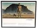 Two Framed Prints of Scenes from Star Wars Signed by Artist RM Quarrie