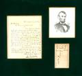 A Framed Letter From WB Webb to Abraham Lincoln with Lincoln Signature