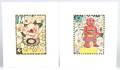 Two Max and Gabbys Alphabet Letters Etchings by Tony Fitzpatrick
