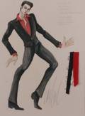 An Original Costume Sketch for Elvis Presley in Viva Las Vegas