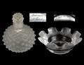 360 LALIQUE MOLDED AND FROSTED DAHLIA PARFUME BOTTLE