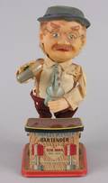 A Charley Weaver Drunk Bartender Mechanical Toy