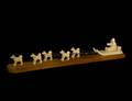 356 CARVED BONE DOG SLED