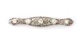 A Platinum and Diamond Filigree Style Bar Pin