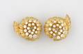 A Pair of 18 Karat Gold and Diamond Earrings