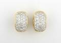 A Pair of18 Karat Yellow Gold and Diamond Earrings
