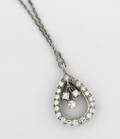 A White Gold and Diamond Pendant