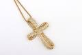 A 14 Karat Yellow Gold and Diamond Cross Pendant Sonia B