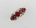 A Ladys Yellow Gold Ruby and Diamond Ring