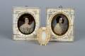 A Group of Two Portrait Miniatures of Young Women on Ivory