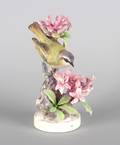 A Dorothy Doughty Red Eyed Vireo Hen Bisque Porcelain Bird