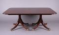 A George III Style Mahogany Double Pedestal Dining Table