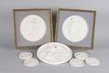 A Group of Six Royal Copenhagen Bisque Porcelain Plaques