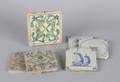 A Group of Six Glazed Earthenware Tiles