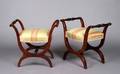 A Pair of French Mahogany Tabourets