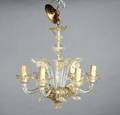 A Venetian Glass Six Light Chandelier