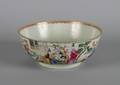 A Chinese Export Canton Porcelain Punch Bowl