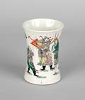 A Chinese Famille Verte Porcelain Brushpot