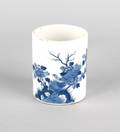 A Chinese Blue and White Porcelain Brushpot