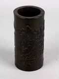 A Chinese Carved Bamboo Brush Holder