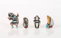 A Group of Sterling Silver Native American Rings