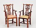 379 PAIR OF GEORGE III STYLE MINIATURE ARM CHAIRS
