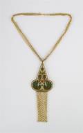 A Trifari Goldtone Peacock Necklace